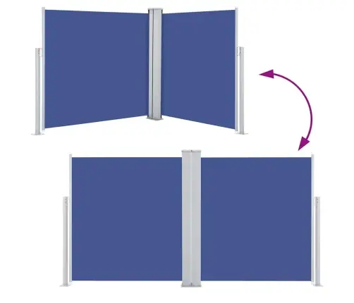 Ištraukiama Šoninė Pertvara, Mėlynos Spalvos, 100X600Cm Ištraukiama Šoninė Pertvara, Mėlynos Spalvos, 100X600Cm