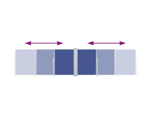 Ištraukiama Šoninė Pertvara, Mėlynos Spalvos, 100X600Cm Ištraukiama Šoninė Pertvara, Mėlynos Spalvos, 100X600Cm