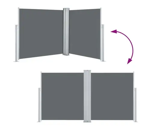 Izvelkams Sānu Aizslietnis, Antracītpelēks, 120X600 Cm Vidaxl