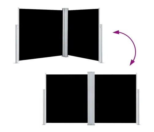 Izvelkams Sānu Aizslietnis, Melns, 140X600 Cm Vidaxl