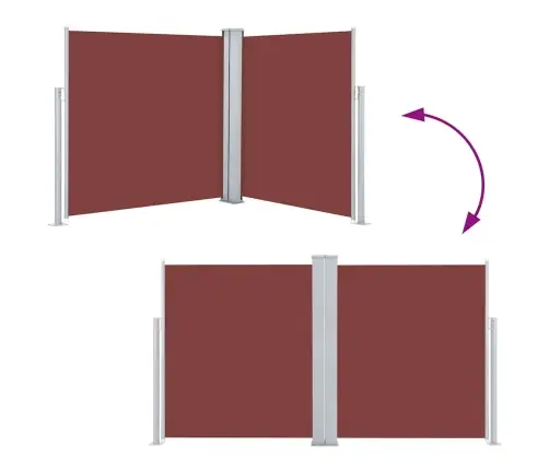 Lahtitõmmatav Külgsein, Pruun, 140 X 600 Cm