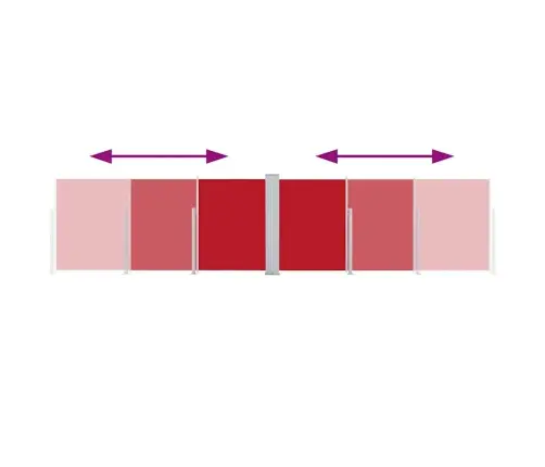 Izvelkams Sānu Aizslietnis, Sarkans, 170X600 Cm Vidaxl Izvelkams Sānu Aizslietnis, Sarkans, 170X600 Cm Vidaxl