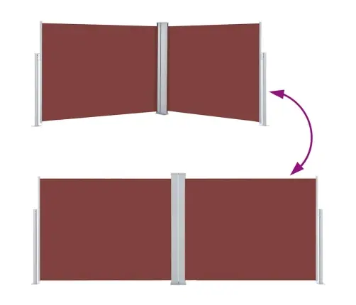 Izvelkams Sānu Aizslietnis, Brūns, 140X1000 Cm Vidaxl