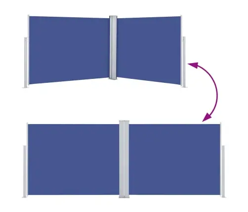 Lahtitõmmatav Külgsein, Sinine, 140 X 1000 Cm