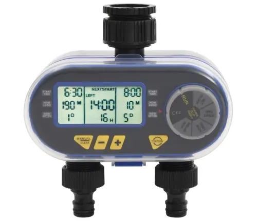 Digitālais Laistīšanas Taimeris Ar Divām Izejām, Automātisks Vidaxl