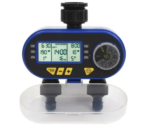 Digitālais Laistīšanas Taimeris Ar Divām Izejām, Automātisks Vidaxl