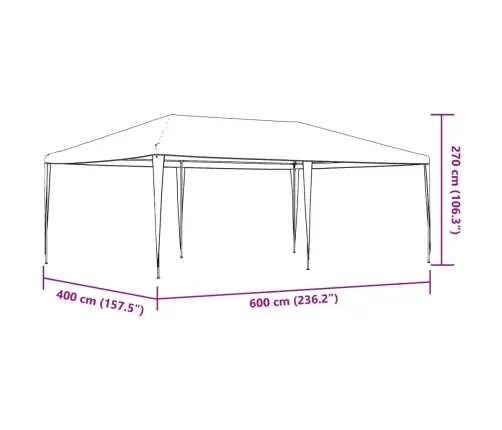 Proginė Palapinė, Baltos Spalvos, 4X6M