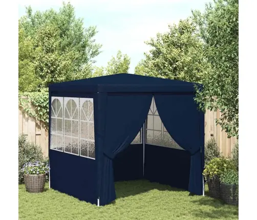 Palapinė Su Šoninėmis Sienomis, Mėlyna, 2,5X2,5M, 90G/M²