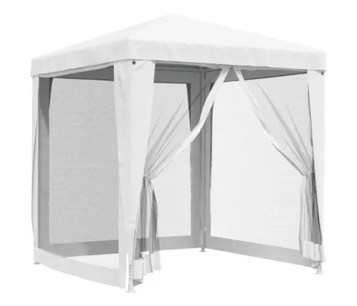 Svinību Telts Ar 4 Sieta Sienām, 2X2 M, Balta Vidaxl