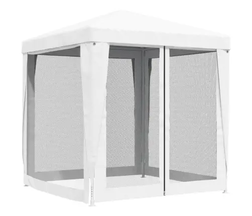 Svinību Telts Ar 4 Sieta Sienām, 2X2 M, Balta Vidaxl