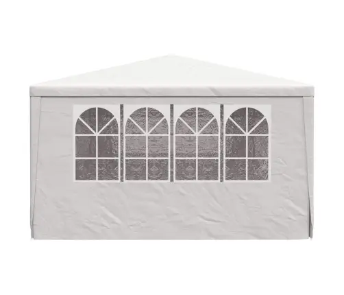 Professionaalne Peotelk Külgseintega, 4X9 M, Valge 90 G/M²