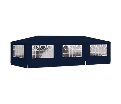 Professionaalne Peotelk Külgseintega, 4X9 M, Sinine 90 G/M²