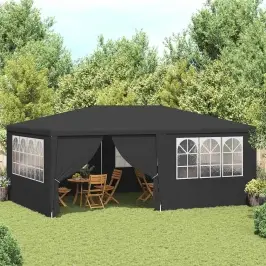 Dārza Nojume Ar Sānu Sienām, Profesionāla, 4X6 M, Pelēka Vidaxl