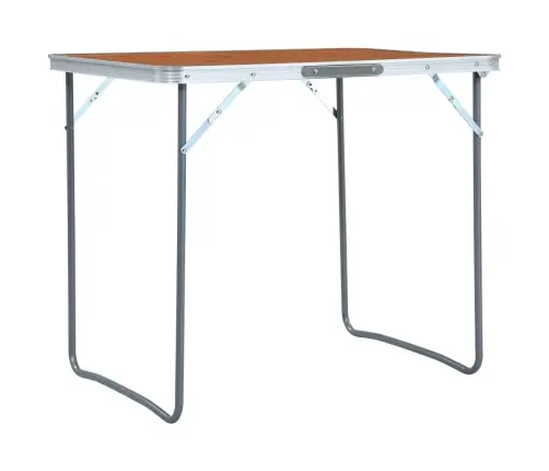 Saliekams Kempinga Galds, Metāla Rāmis, 80X60 Cm Vidaxl