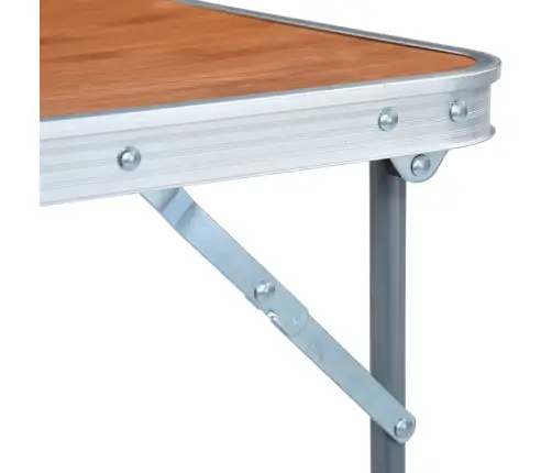 Saliekams Kempinga Galds, Metāla Rāmis, 80X60 Cm Vidaxl