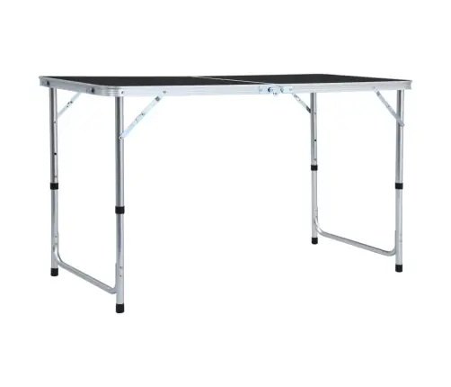 Saliekams Kempinga Galds, Pelēks, Alumīnijs, 120X60 Cm Vidaxl