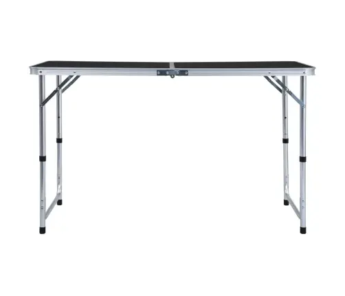 Saliekams Kempinga Galds, Pelēks, Alumīnijs, 120X60 Cm Vidaxl