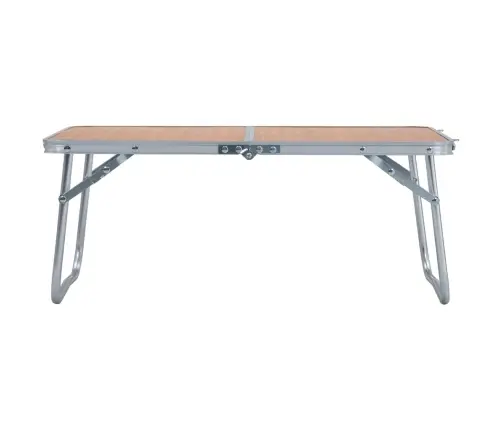 Saliekams Kempinga Galds, Brūns Alumīnijs, 60X40 Cm Vidaxl