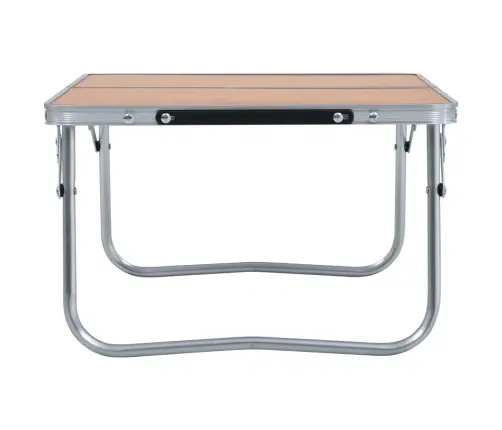 Saliekams Kempinga Galds, Brūns Alumīnijs, 60X40 Cm Vidaxl