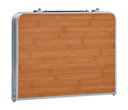 Saliekams Kempinga Galds, Brūns Alumīnijs, 60X40 Cm Vidaxl