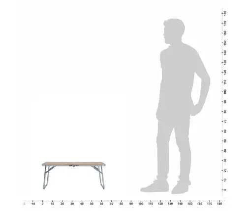 Saliekams Kempinga Galds, Brūns Alumīnijs, 60X40 Cm Vidaxl