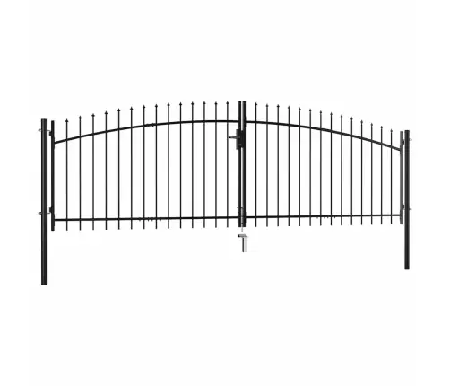 Dārza Vārti Ar Pīķiem Augšpusē, Divviru, 400X175 Cm Vidaxl