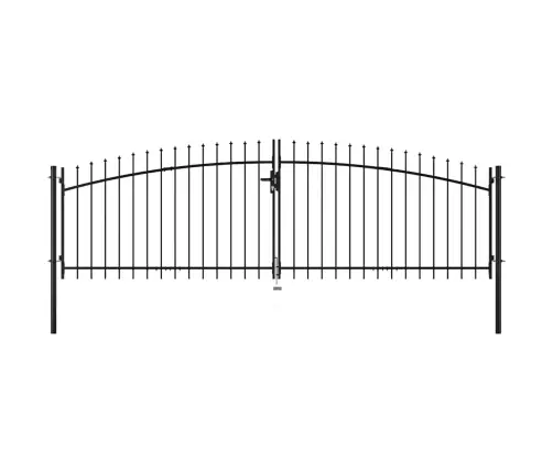 Dārza Vārti Ar Pīķiem Augšpusē, Divviru, 400X175 Cm Vidaxl