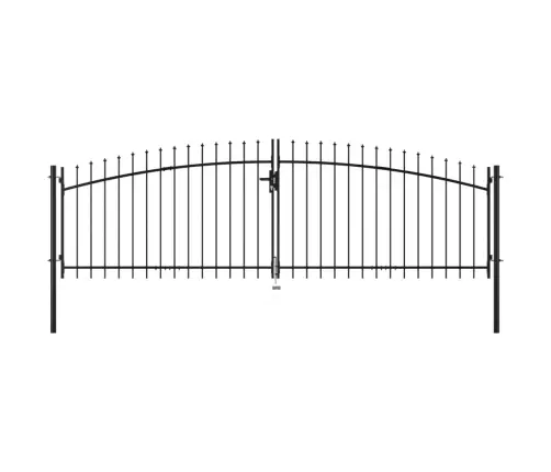 Dārza Vārti Ar Pīķiem Augšpusē, Divviru, 400X200 Cm Vidaxl