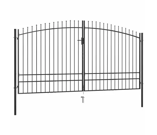 Dārza Vārti Ar Pīķiem Augšpusē, Divviru, 400X248 Cm Vidaxl