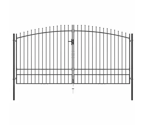 Dārza Vārti Ar Pīķiem Augšpusē, Divviru, 400X248 Cm Vidaxl