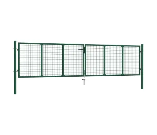 Sieta Žoga Vārti, Zaļi, 390X100 Cm, Tērauds Vidaxl