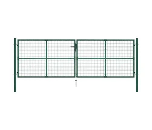 Sieta Žoga Vārti, Zaļi, 390X125 Cm, Tērauds Vidaxl