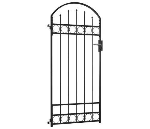 Žoga Vārti Ar Arkveida Formu, 89X200 Cm, Melns Tērauds Vidaxl