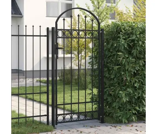 Žoga Vārti Ar Arkveida Formu, 89X200 Cm, Melns Tērauds Vidaxl