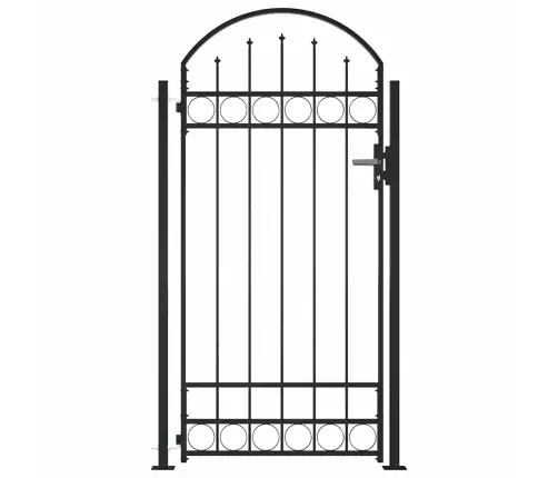 Žoga Vārti Ar Arkveida Formu Un 2 Stabiem, Melni, 105X204 Cm Vidaxl