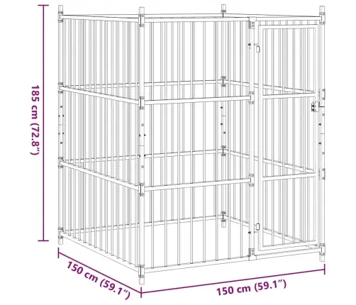 Lauko Voljeras Šunims, 150X150X185Cm