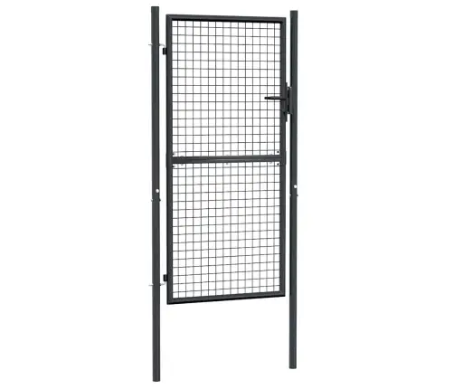 Sieta Žoga Vārti, Pelēki, 100X225 Cm, Cinkots Tērauds Vidaxl