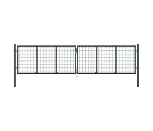Sieta Žoga Vārti, 400X125 Cm, Cinkots Tērauds, Pelēki Vidaxl