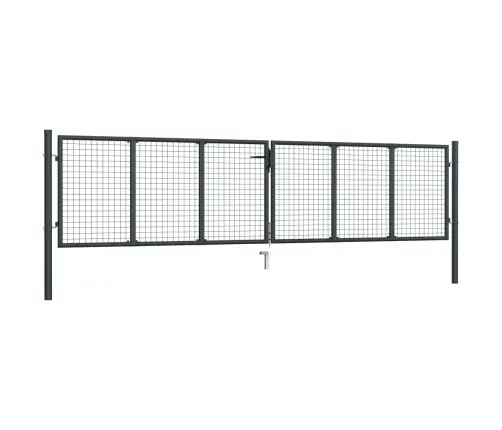Sieta Žoga Vārti, 400X125 Cm, Cinkots Tērauds, Pelēki Vidaxl