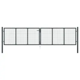 Dārza Vārti, Sieta, Cinkots Tērauds, 400X100 Cm, Pelēki Vidaxl