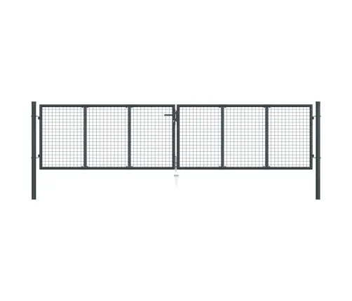 Dārza Vārti, Sieta, Cinkots Tērauds, 400X100 Cm, Pelēki Vidaxl