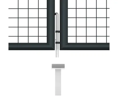 Dārza Vārti, Sieta, Cinkots Tērauds, 400X100 Cm, Pelēki Vidaxl