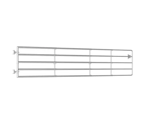 5 Latiga Põlluvärav, Teras, (150–400) X 90 cm Hõbedane