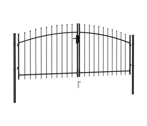 Žoga Vārti Ar Pīķiem, Divviru, Melni, 3X1,25 M, Tērauds Vidaxl