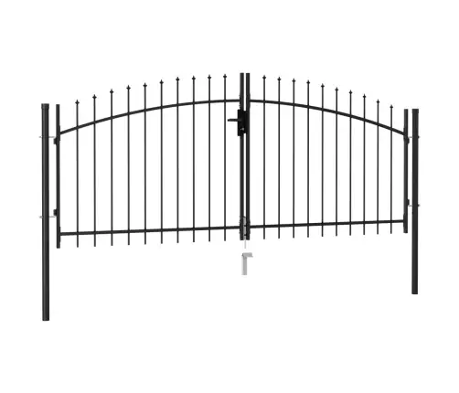 Žoga Vārti Ar Pīķiem, Divviru, Melni, 3X1,25 M, Tērauds Vidaxl