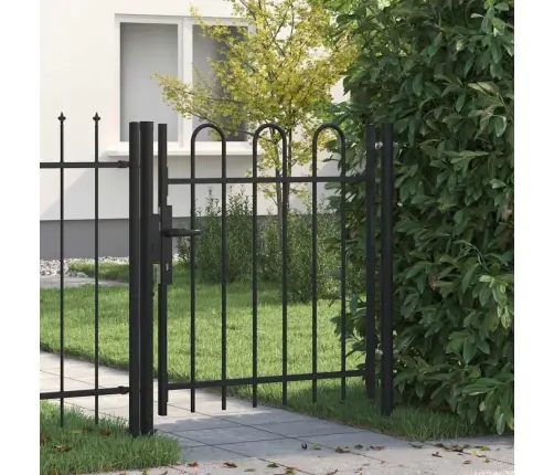 Žoga Vārti Ar Arkveida Formu, Melni, 1X1 M, Tērauds Vidaxl