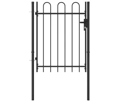 Varteliai Su Apvaliais Viršugaliais, Juodi, 1X1,2M, Plienas