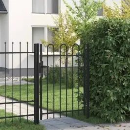 Varteliai Su Apvaliais Viršugaliais, Juodi, 1X1,2M, Plienas