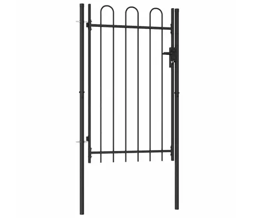 Žoga Vārti Ar Arkveida Formu, 1X1,5 M, Melns Tērauds Vidaxl