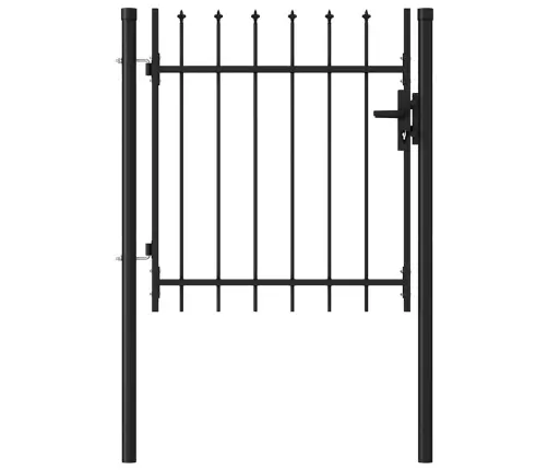 Žoga Vārti Ar Ar Pīķiem Augšpusē, Melni, 1X1 M, Tērauds Vidaxl